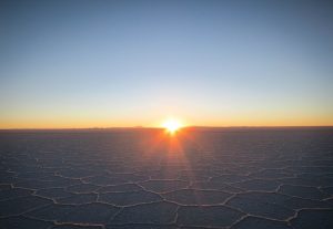 Atardecer en el salar