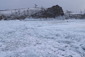 olas congelas del Baikal